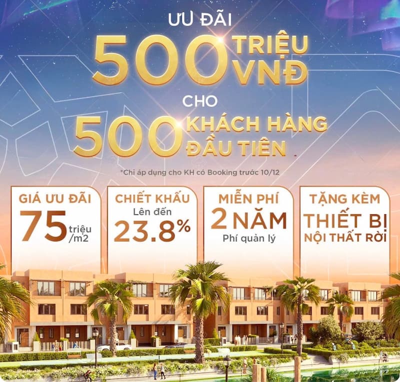 Chính sách bán hàng hấp dẫn tại phân khu Sông Town