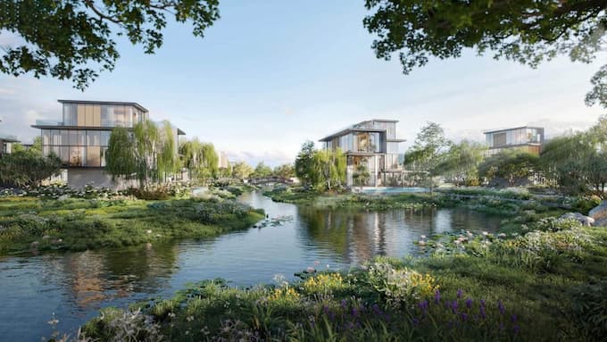 Trải nghiệm nghỉ dưỡng 5 sao với biệt thự khoáng nóng Alluvia City 1 Biệt thự ven sông tại Alluvia City Văn Giang